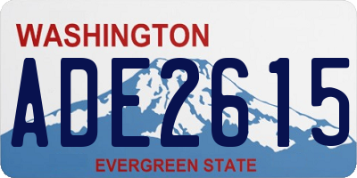 WA license plate ADE2615