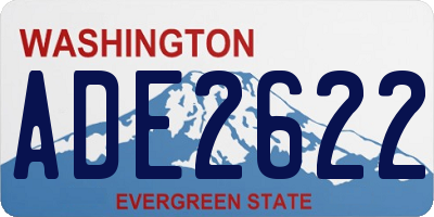 WA license plate ADE2622