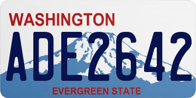 WA license plate ADE2642