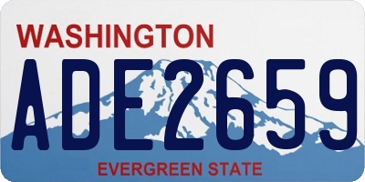 WA license plate ADE2659