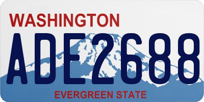 WA license plate ADE2688