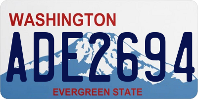 WA license plate ADE2694