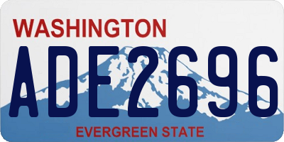 WA license plate ADE2696