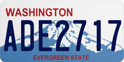 WA license plate ADE2717