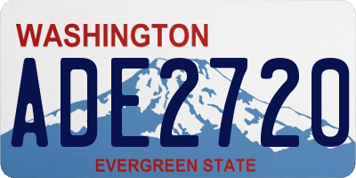 WA license plate ADE2720