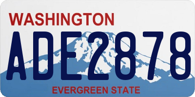 WA license plate ADE2878