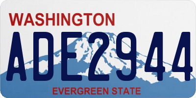 WA license plate ADE2944
