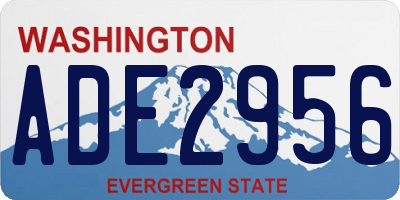WA license plate ADE2956