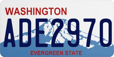 WA license plate ADE2970