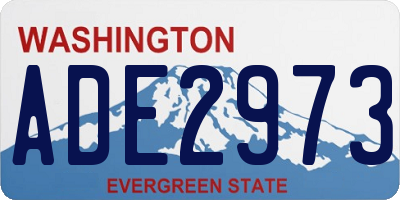 WA license plate ADE2973