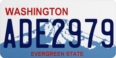 WA license plate ADE2979