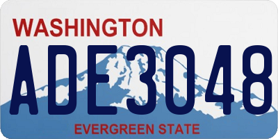 WA license plate ADE3048