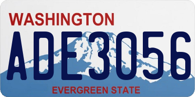 WA license plate ADE3056