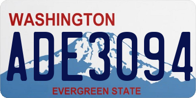 WA license plate ADE3094