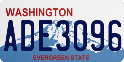 WA license plate ADE3096