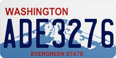 WA license plate ADE3276
