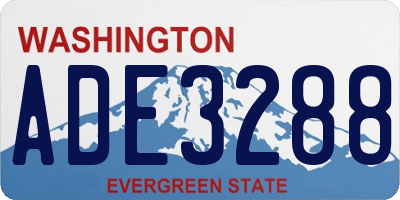 WA license plate ADE3288
