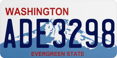 WA license plate ADE3298