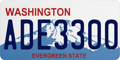 WA license plate ADE3300