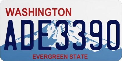 WA license plate ADE3390