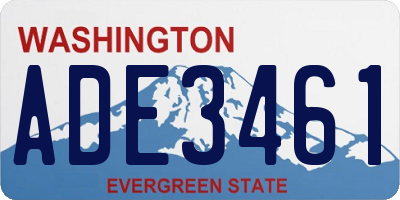 WA license plate ADE3461