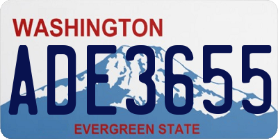 WA license plate ADE3655