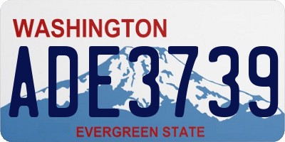 WA license plate ADE3739