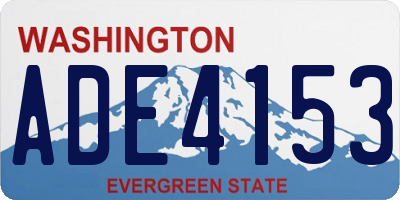 WA license plate ADE4153
