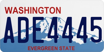 WA license plate ADE4445