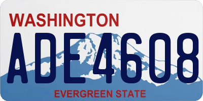 WA license plate ADE4608