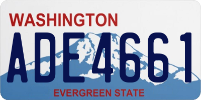 WA license plate ADE4661