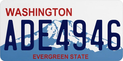 WA license plate ADE4946