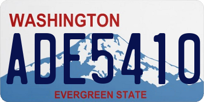 WA license plate ADE5410