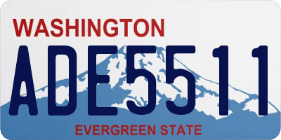 WA license plate ADE5511