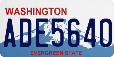 WA license plate ADE5640
