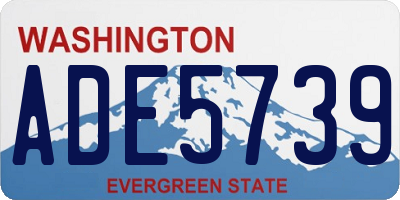 WA license plate ADE5739