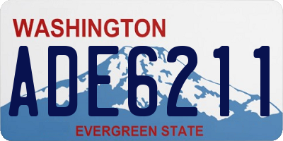 WA license plate ADE6211