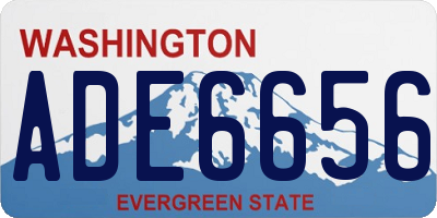 WA license plate ADE6656
