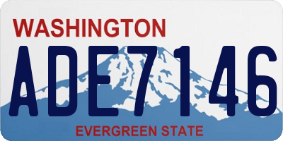 WA license plate ADE7146