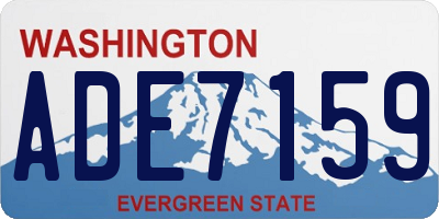 WA license plate ADE7159