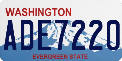 WA license plate ADE7220