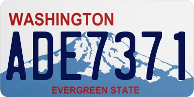 WA license plate ADE7371