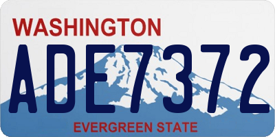 WA license plate ADE7372