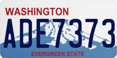 WA license plate ADE7373