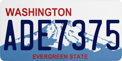 WA license plate ADE7375