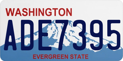 WA license plate ADE7395