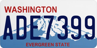 WA license plate ADE7399