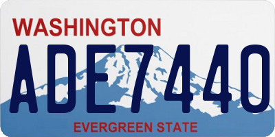 WA license plate ADE7440