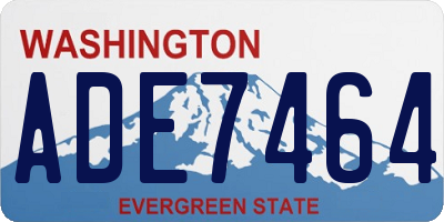 WA license plate ADE7464