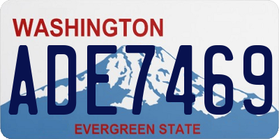 WA license plate ADE7469